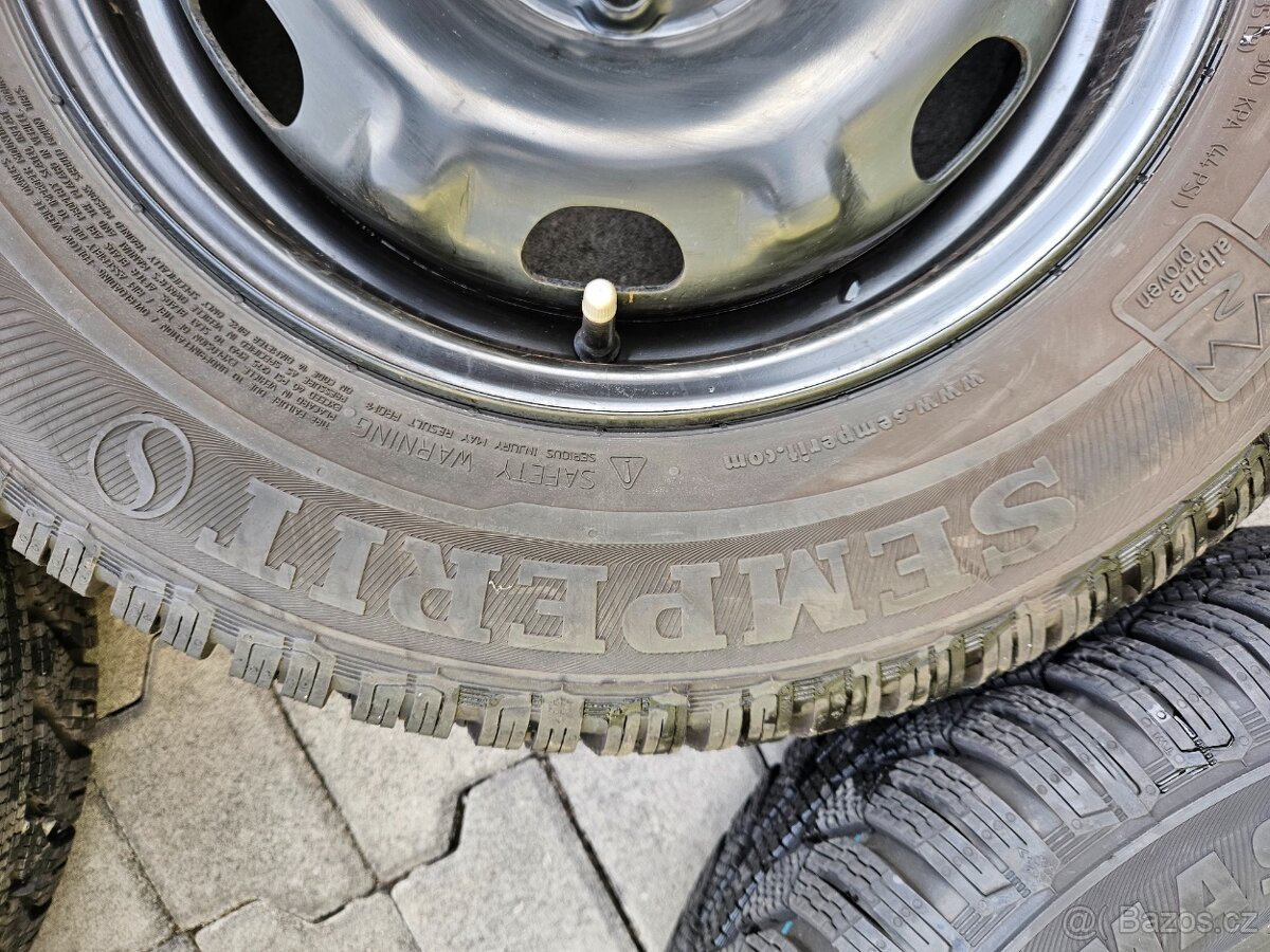 5x100 14 5J ET38 plechové disky VW vč.zimních pneu - 8