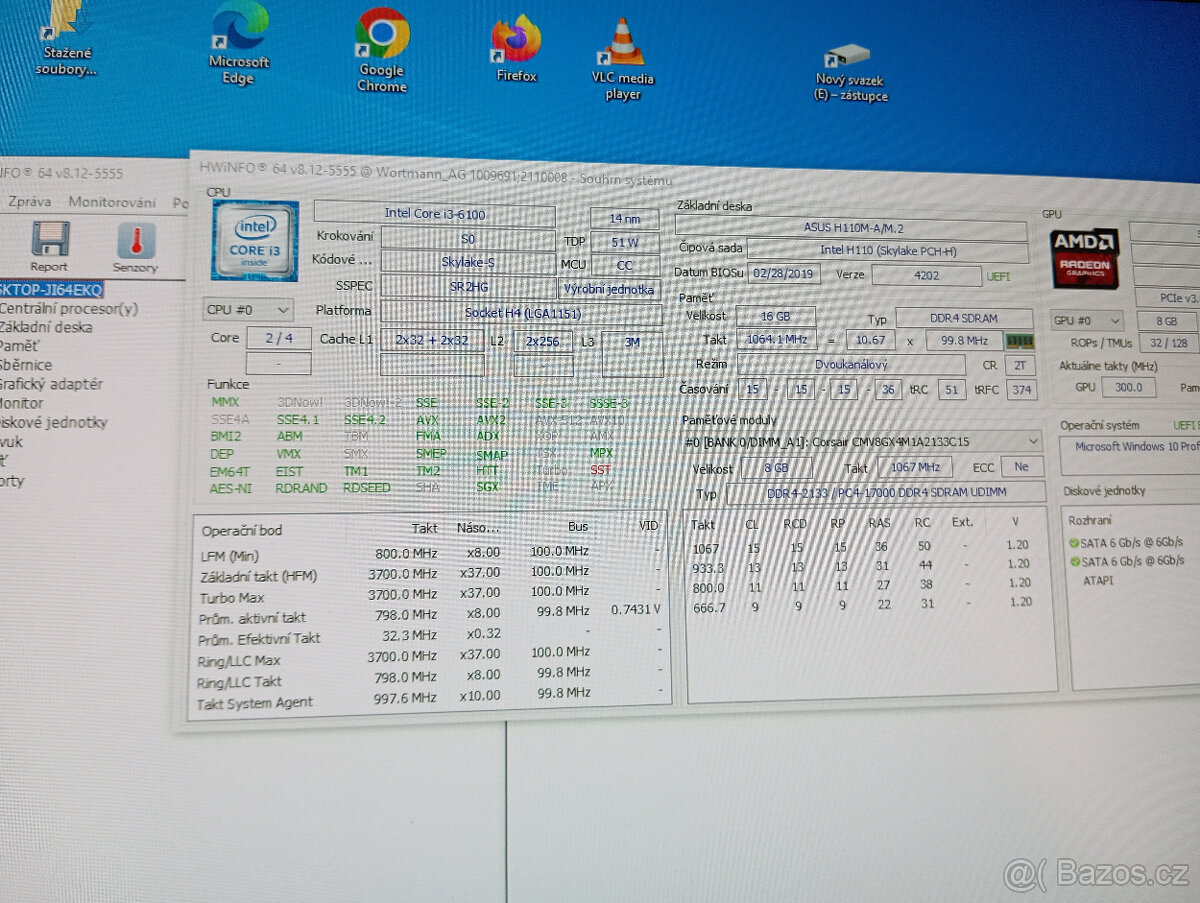 PC - Herní/ Deska: ASUS H110M-A/M.2 - 8