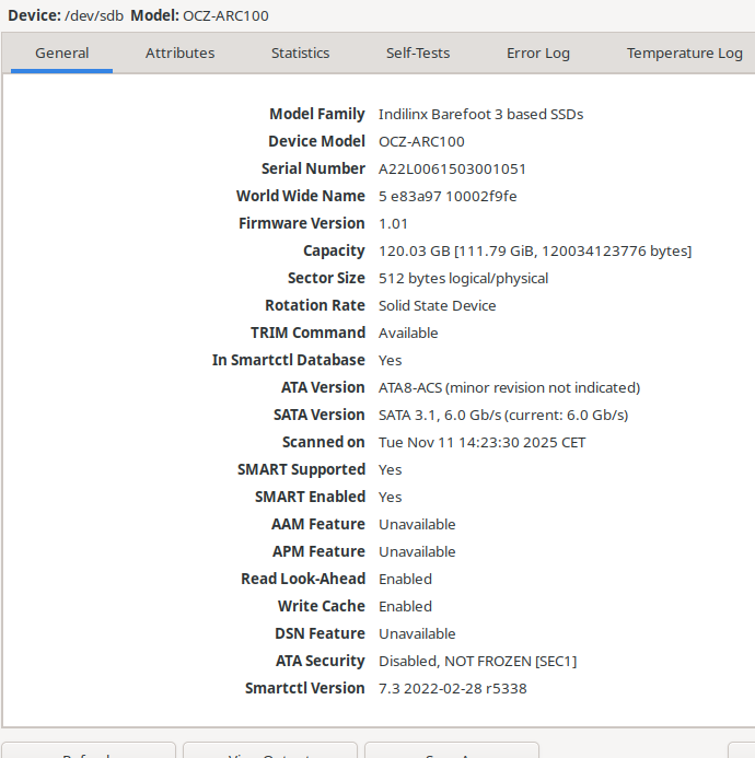 prodám 2.5" disk SSD OCZ ARC-100 SATA3/6G 120GB hliníkový - 8