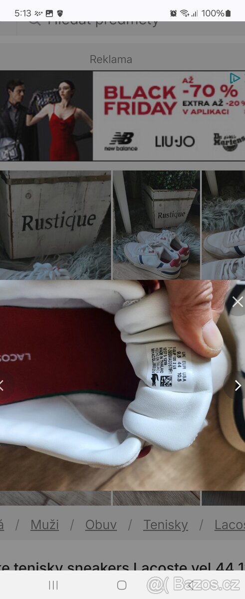 Panske tenisky sneakers Lacoste vel.44 1x na noze - 8