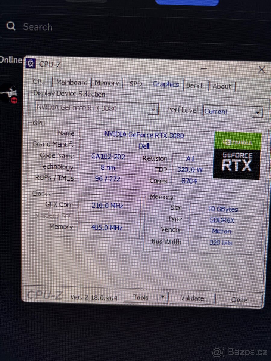 Herní PC Alienware Aurora R13 RTX 3080 i7 32gb ddr5 - 8