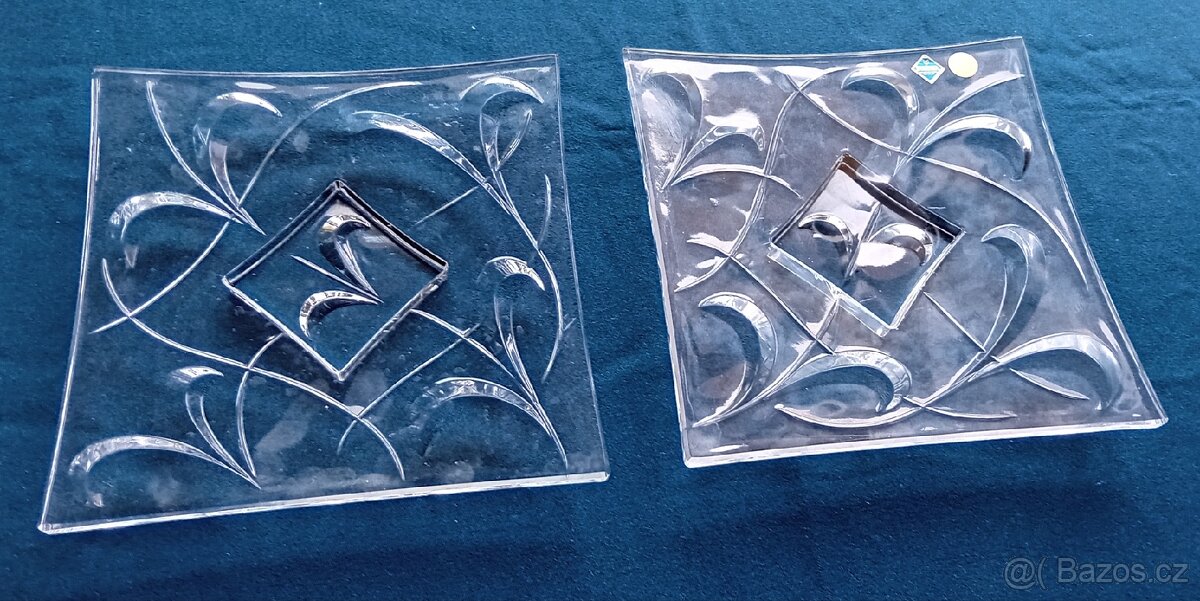 SKLO, HUTNÍ SKLO - MÍSY, VÁZY, POPELNÍKY - 8