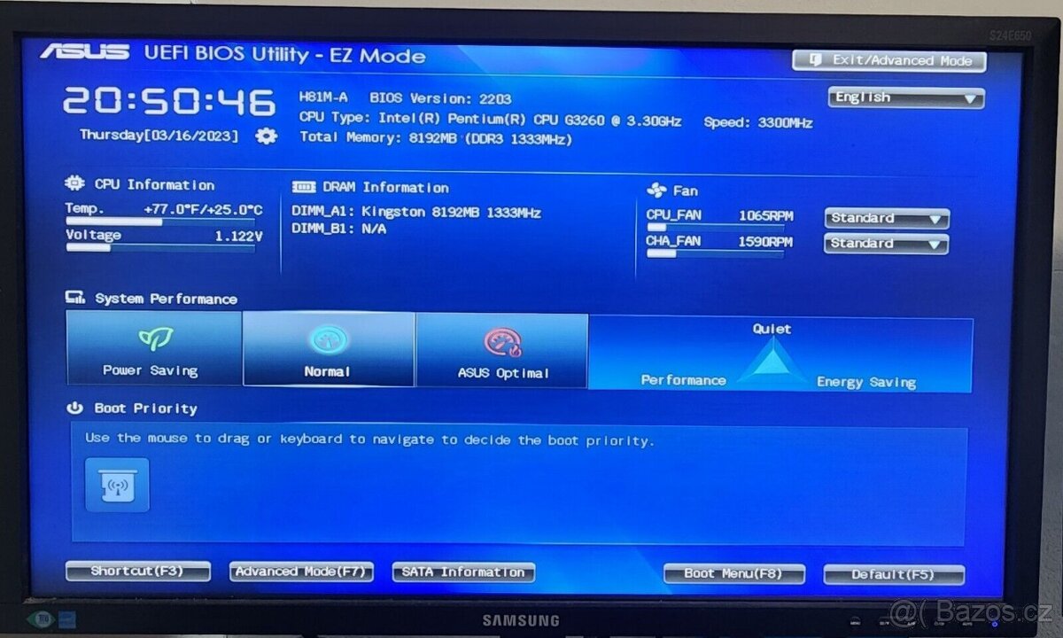 Intel Pentium 2jádra G2030 3Ghz s.1155 / G3260 3.3Ghz s.1150 - 8