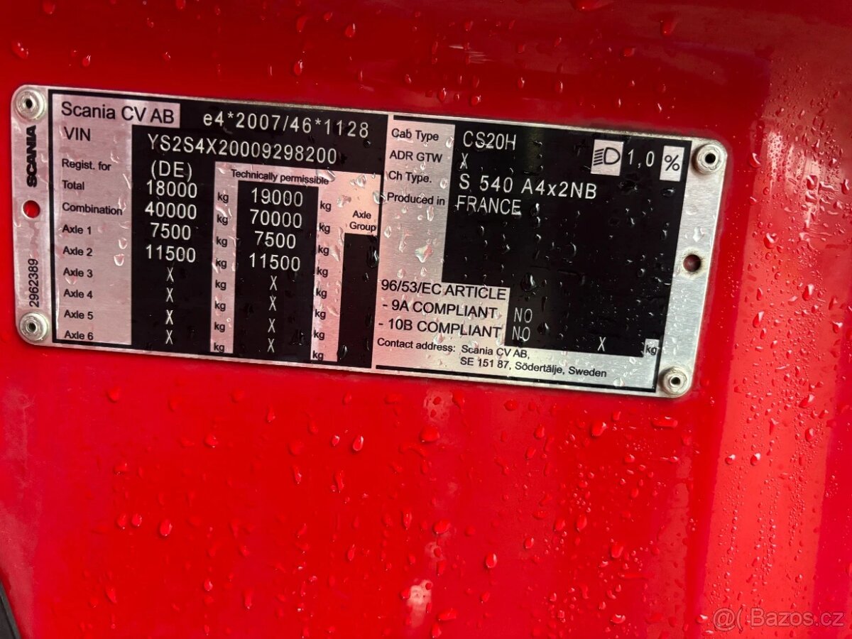 Scania S540 4x2 / Full air / Hydraulika - 8