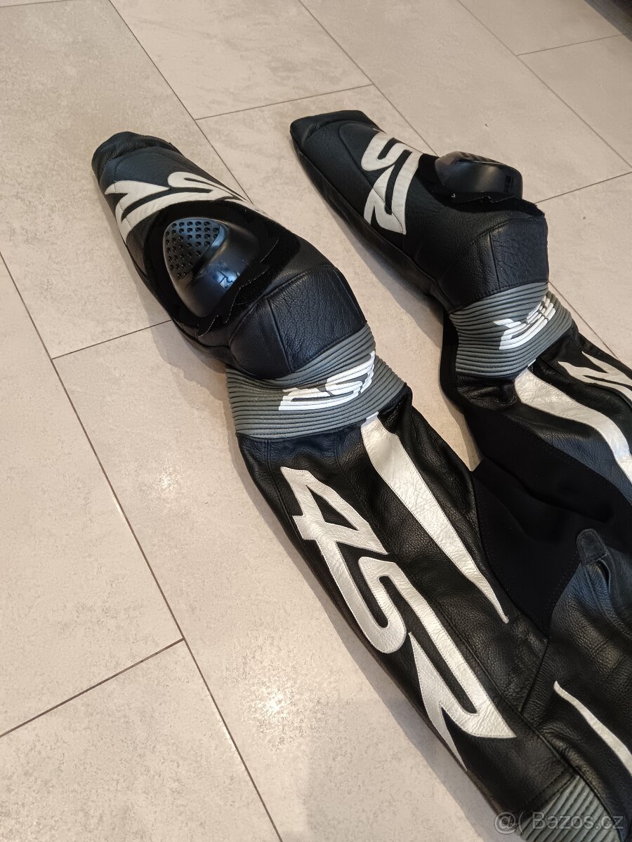 4SR RR Evo 2 Gun Metal-Pánská kožená moto kombinéza - 8