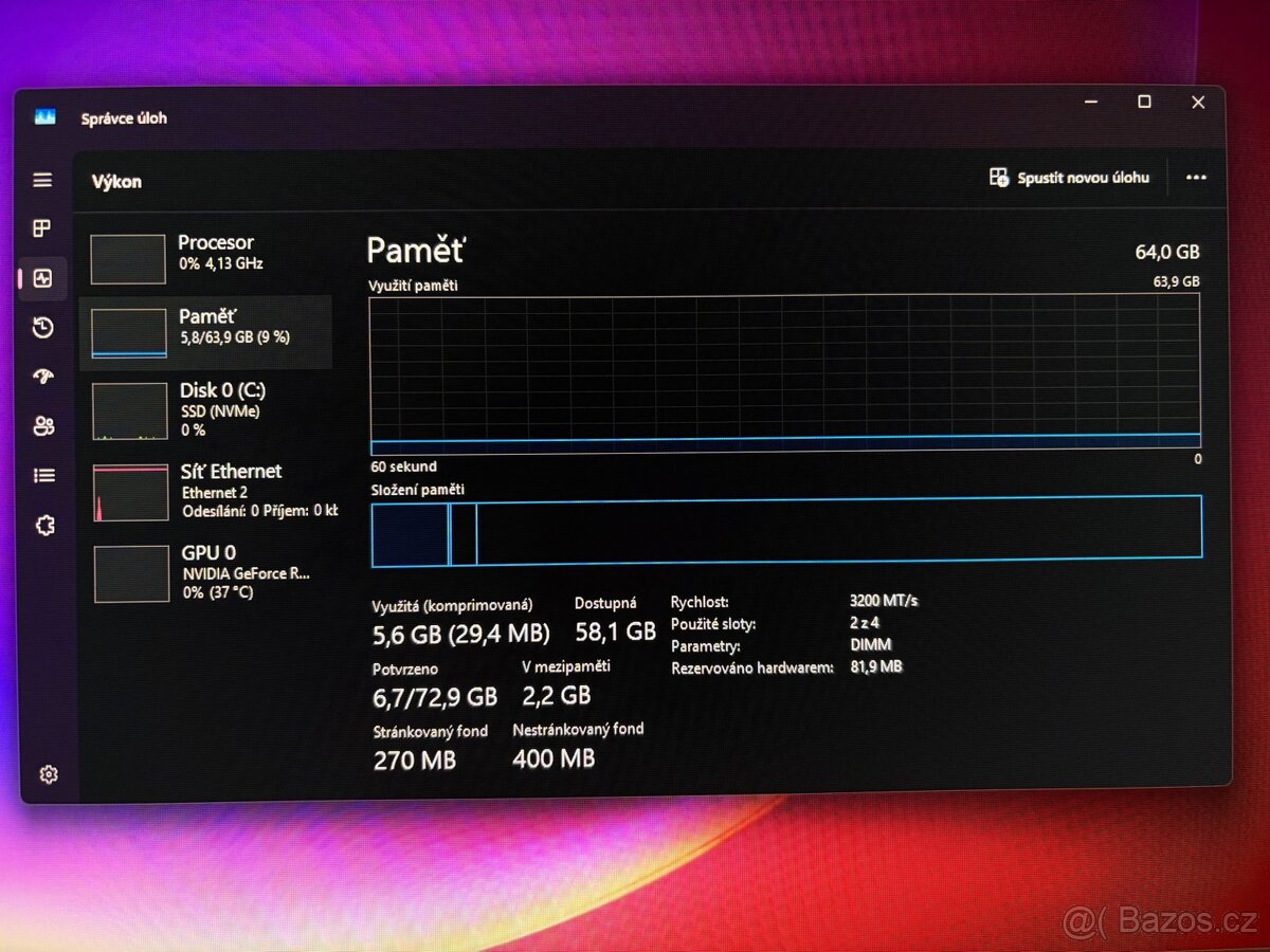 Herní Pc Ryzen 9 RTX 3080Ti 64gb Ram - 8