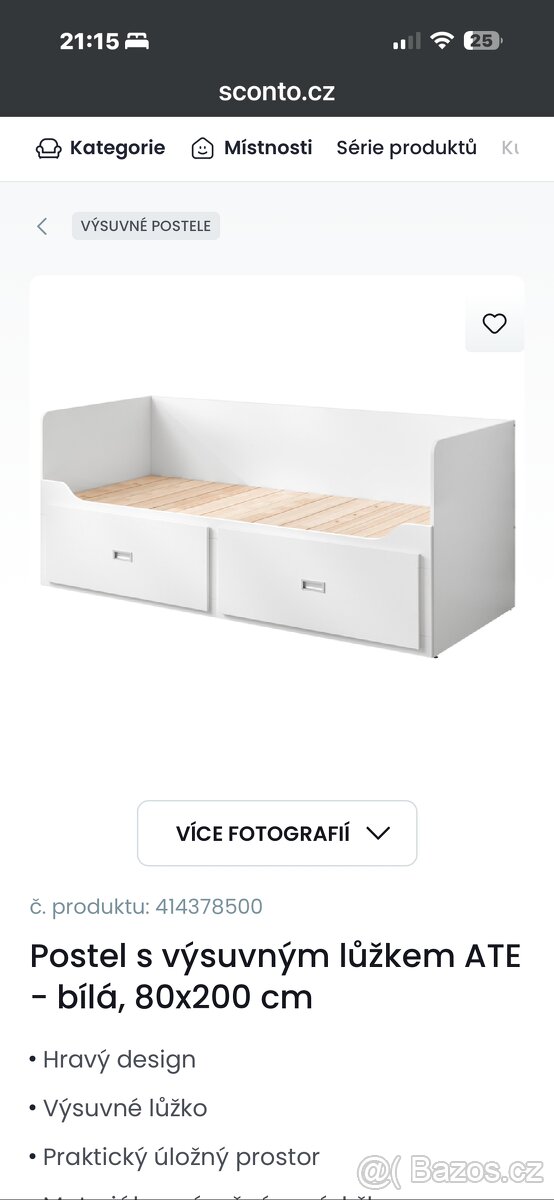 Rozkládací postel Sconto Bergen - 8