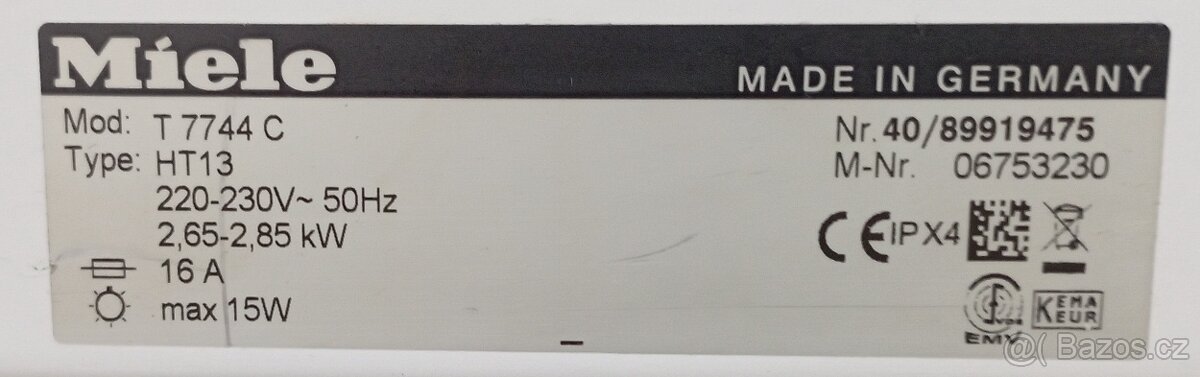 Kondenzační sušička prádla Miele - 8