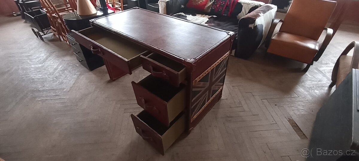 Psací stůl do prostoru kožený top model - 8