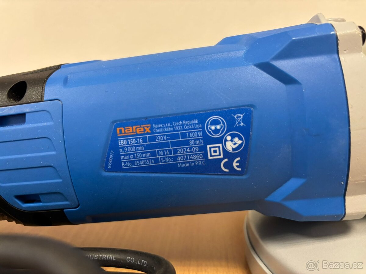 Elektrická úhlová bruska Narex EBU 150-16 – 1600 W – NOVÁ - 8