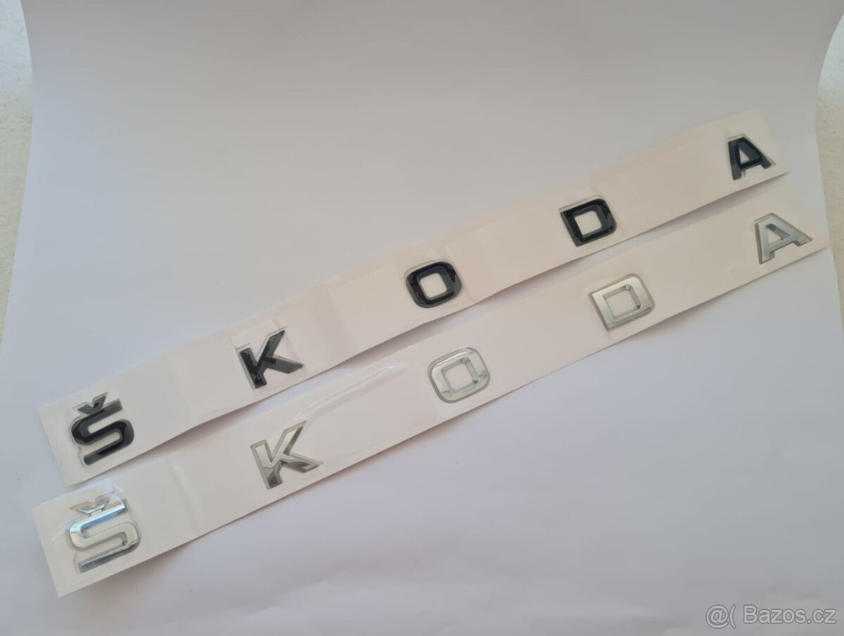 ŠKODA nápisy ČIERNE / CHROMOVE - 8