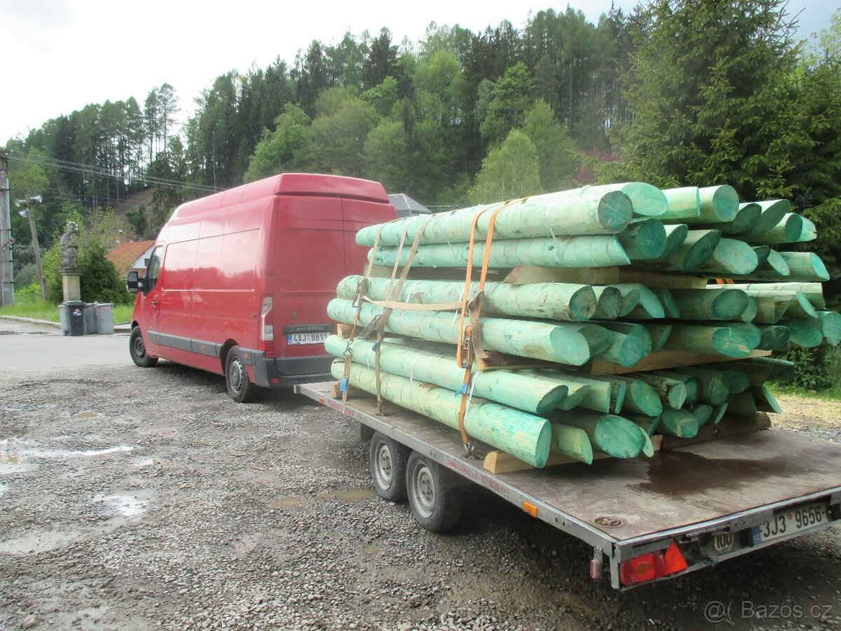 Odkorněný kůl, palisáda, tyč - 8