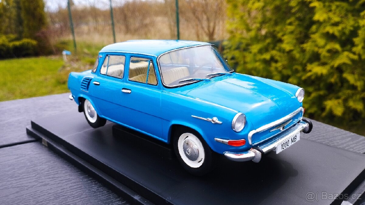 ŠKODA 1000 MB modrá ( 1:18.). - 8