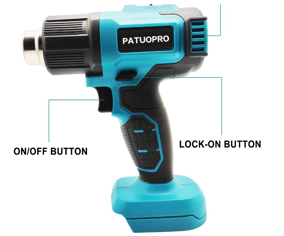 Aku horkovzdušná pistole pro Makitu 18V - sleva - skladem - 8