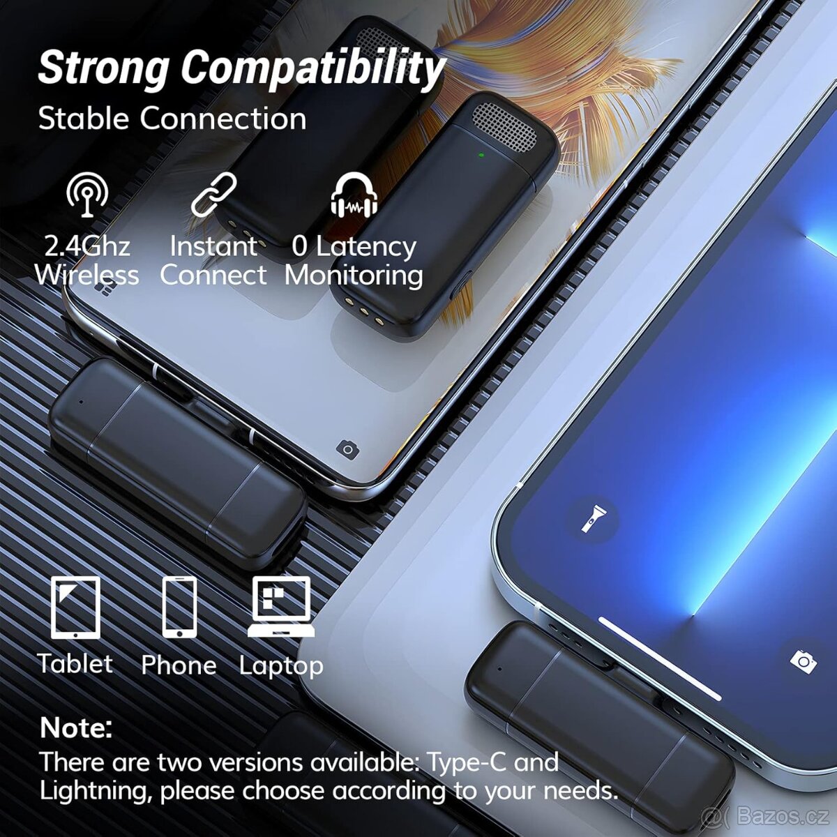 Duální bezdrátové klopové mikrofony TONOR TL350 USB-C - 8