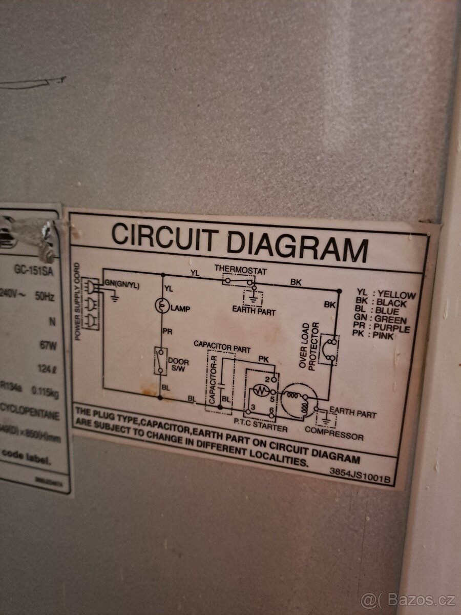 Lednička LG malá s mrazákem - 8