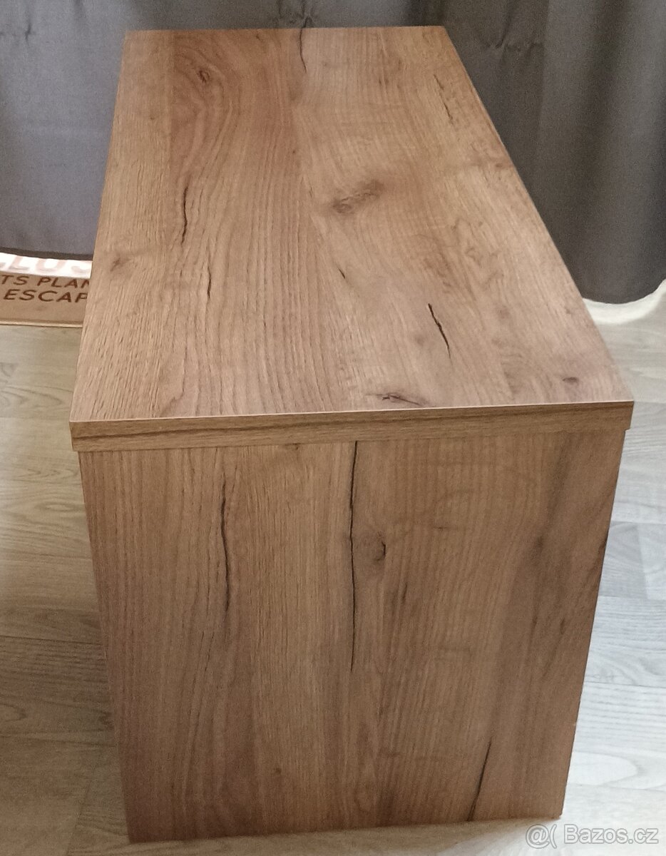 Konferenci mini stolek 80x35x40 cm / TV stolek v hnede barve - 8