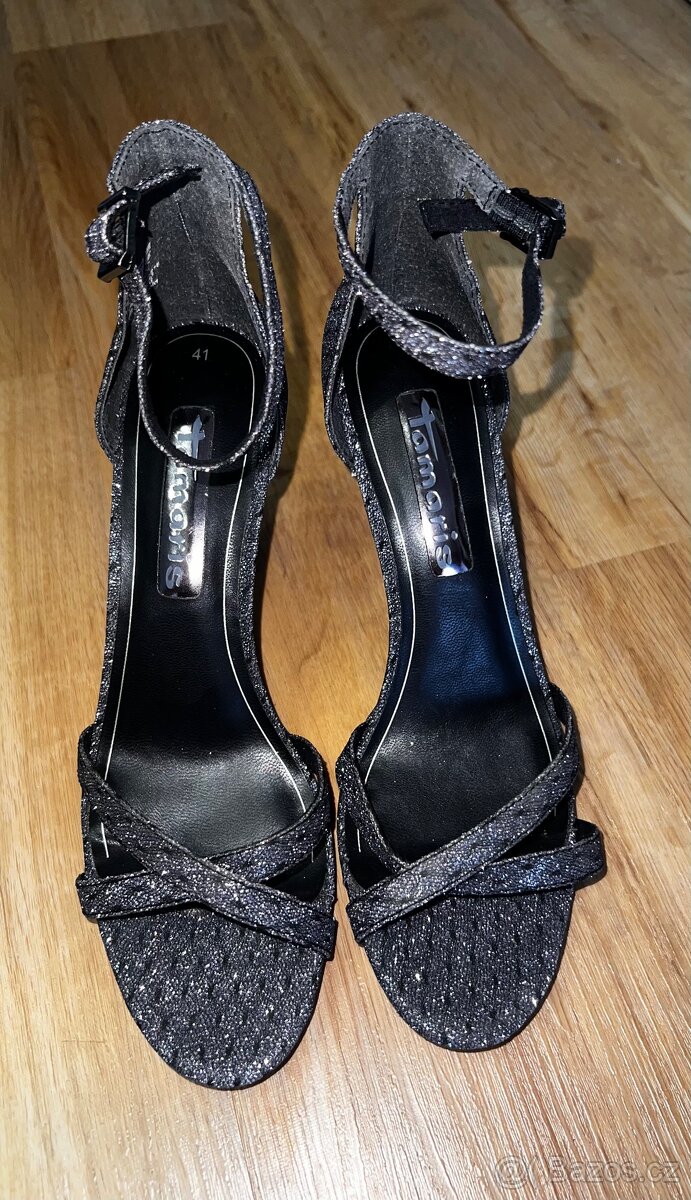 Dámské plesové stříbrné boty Tamaris vel. 41 - 8