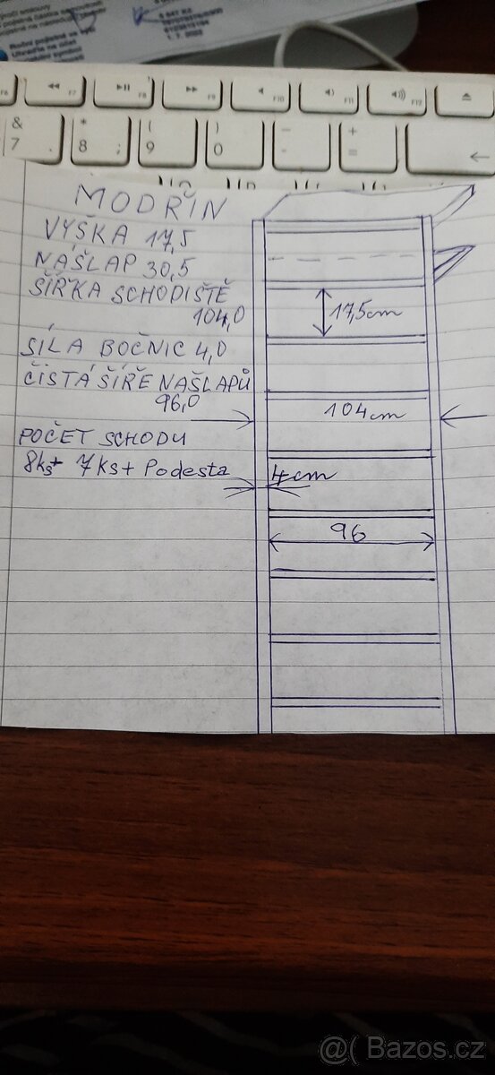 Prodám interierové modřínové schody z masivu. - 8