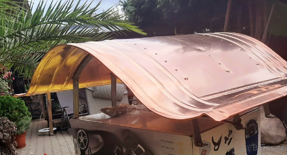 STŘÍŠKA NA KOMÍN MĚĎ, NAPOLEON 50x50cm - 8