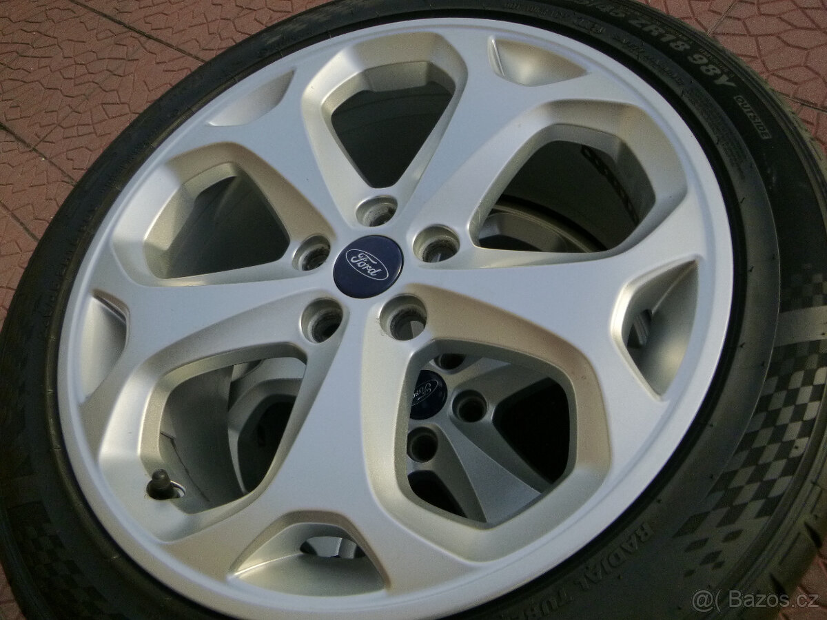 Letní alu sada disky kola - originál Ford 5x108 8Jx18 ET55 - 8