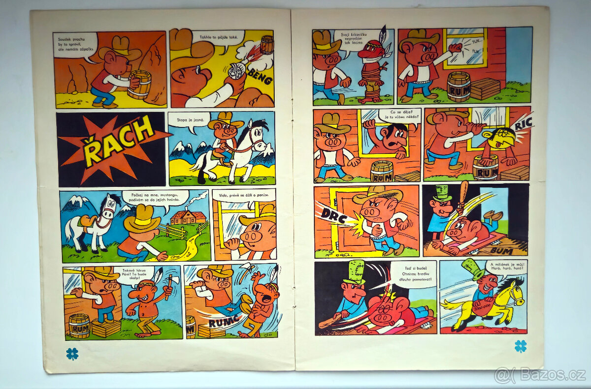 Čtyřlístek č.4 - Na divokém západě - Original 1969 - 8