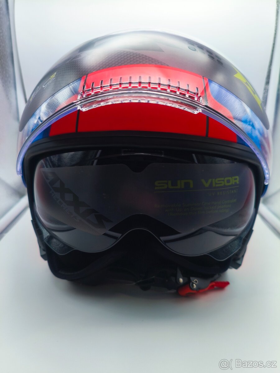 Helma na motorku nebo skútr. Sluneční clona. Vel. L. Nová - 8