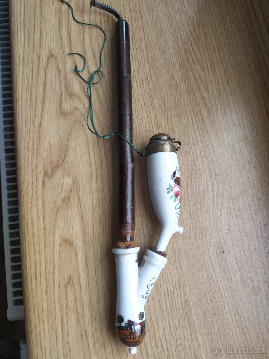 Staré porcelánové fajfky 54cm a 31cm - 8