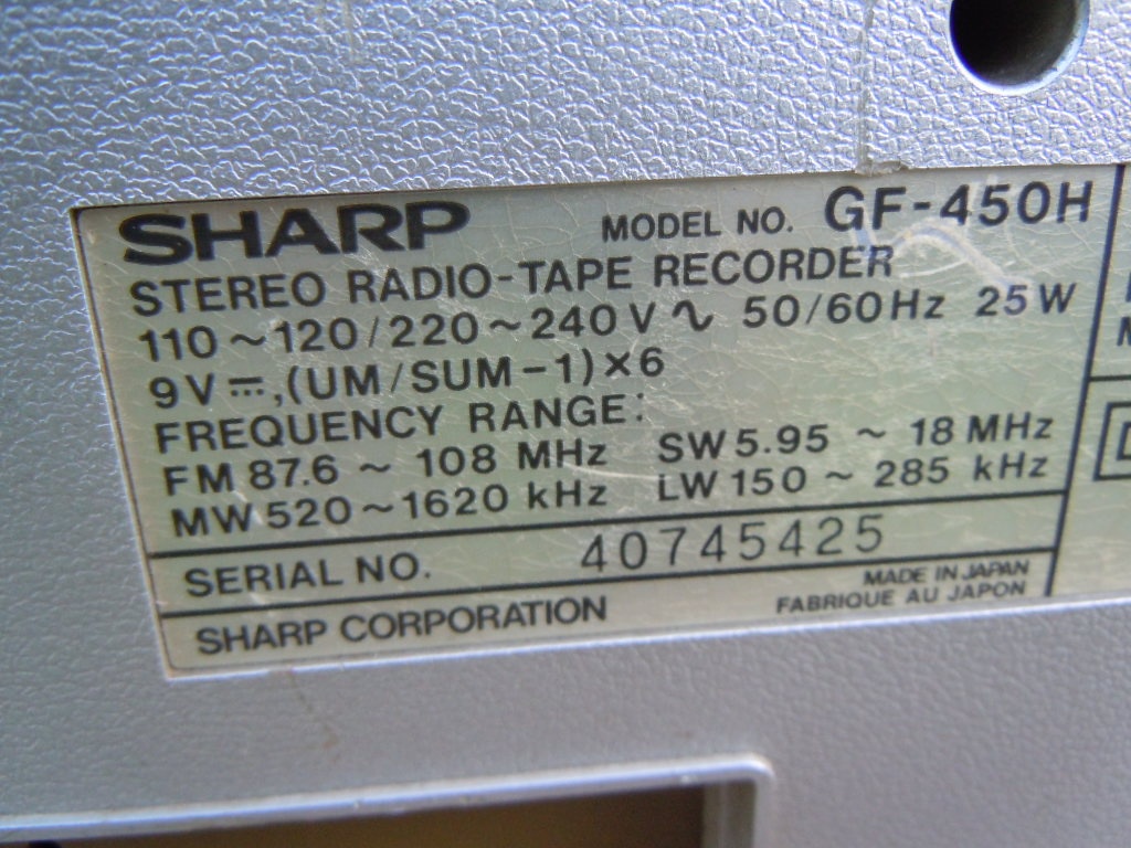 SHARP GF - 450H - 8