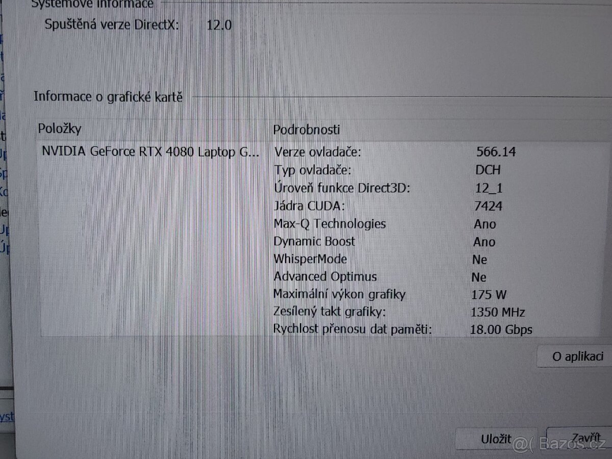 Herní notebook 17" i9 13980HX, RTX 4080 12GB 175W, - 8