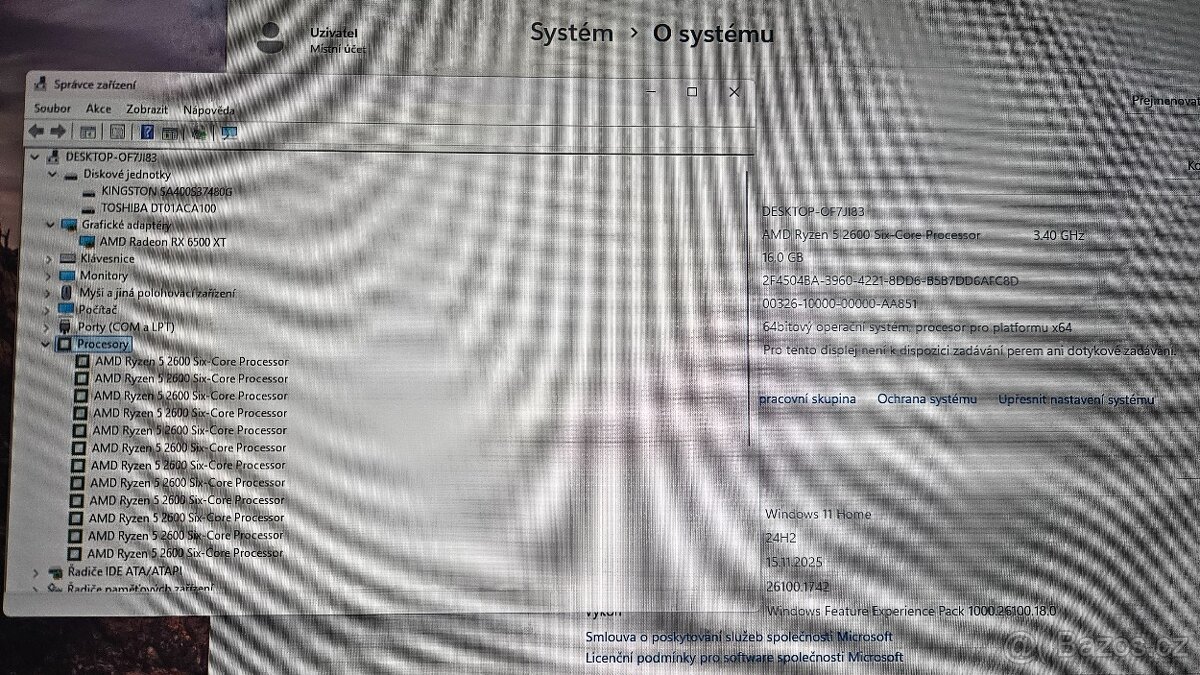 PC Ryzen,SB FX,ssd,hdd,rx 6500xt - 8