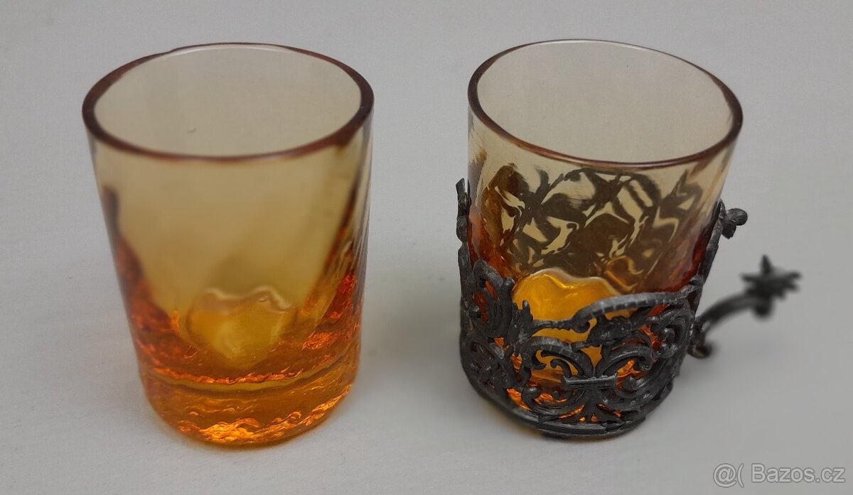 Skleničky se cínovým rámem - 8