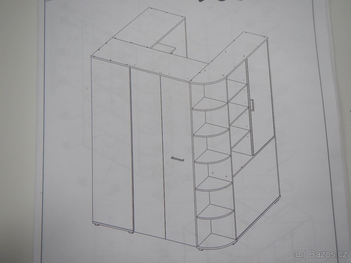 Rohová šatní skříň Joker - 8