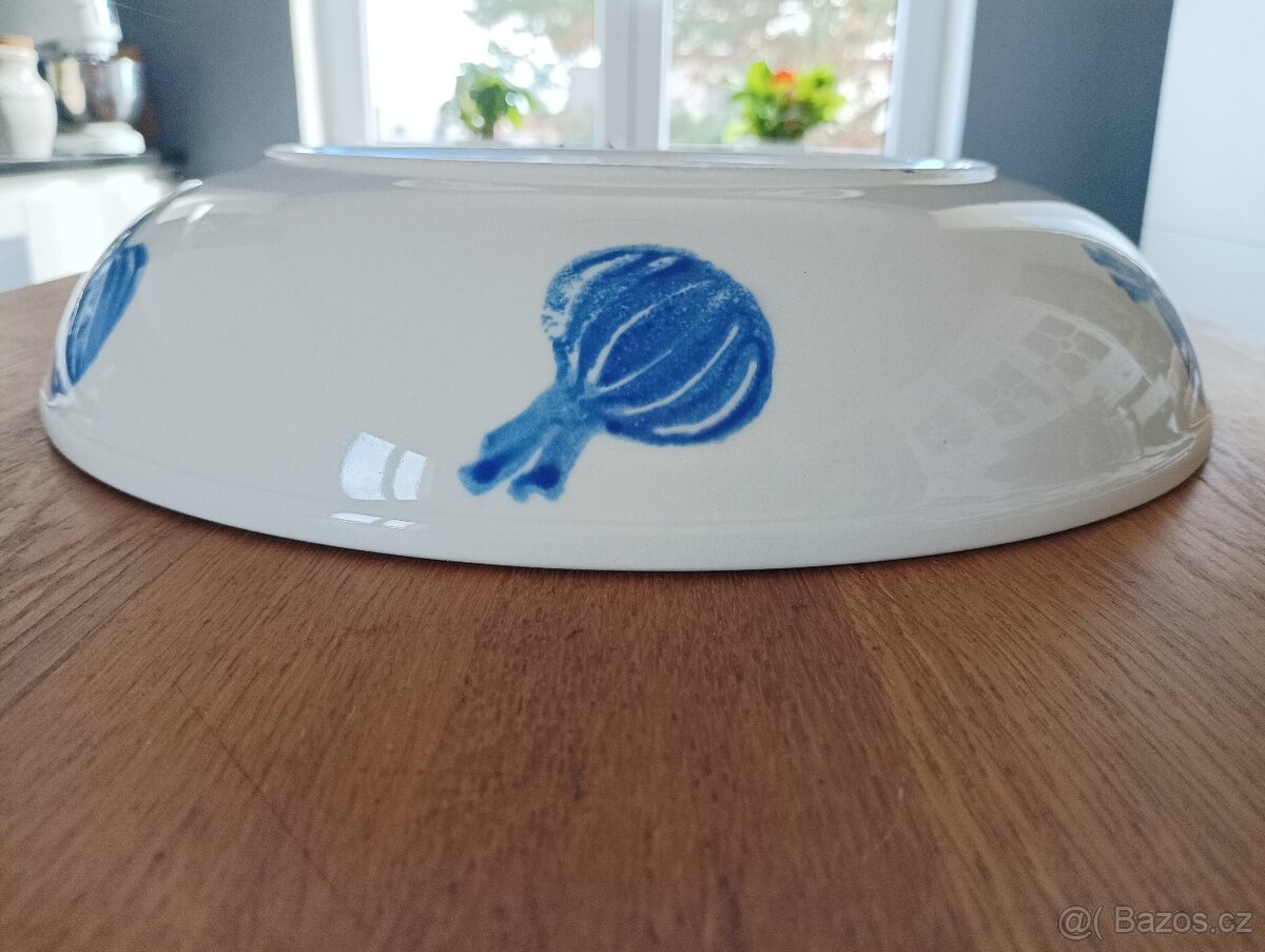 VELKÁ FAJÁNS MÍSA S CIBULOVÝM VZOREM FRANCIE - 8