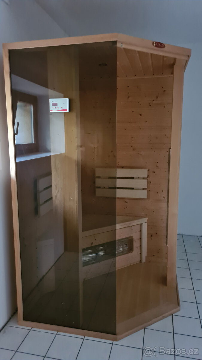 Rohová infrasauna pro 4 osoby DYNTAR, severský smrk - 8