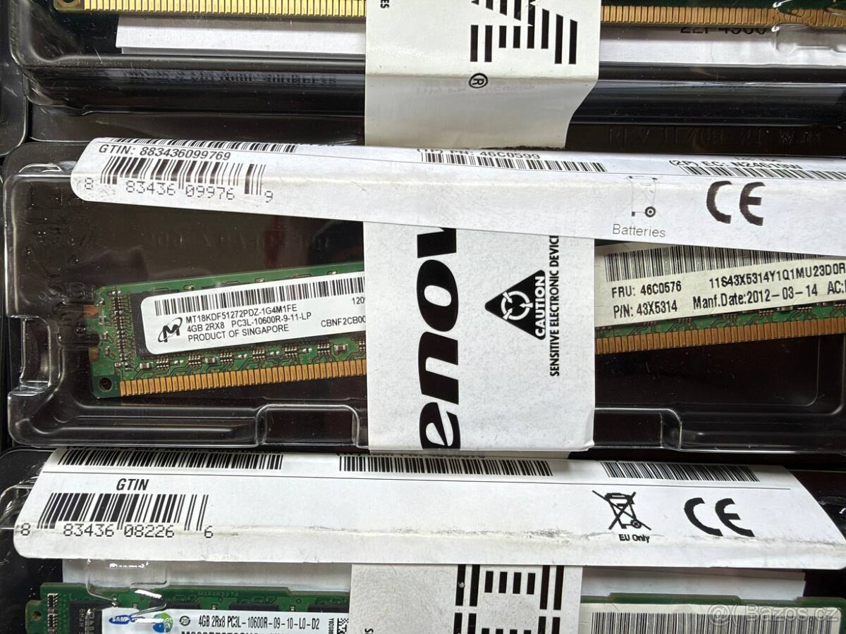 Serverová RAM 4GB DDR3 ECC RDIMM 1333 MHz - 64 ks - 8