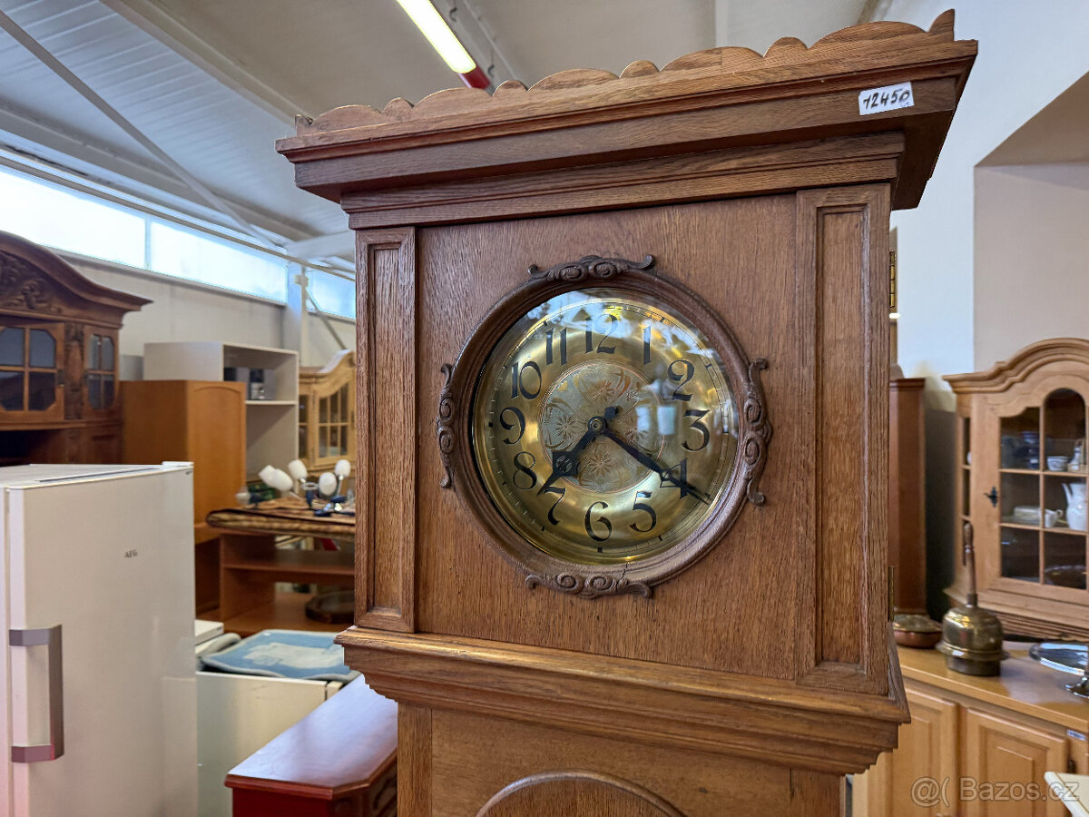 Anglické dubové podlahové bicí hodiny - 8