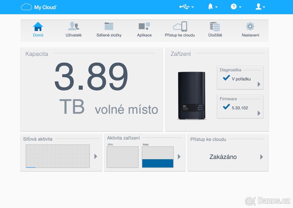 NAS WD My CLOUD EX 2 ULTRA 4TB - 8