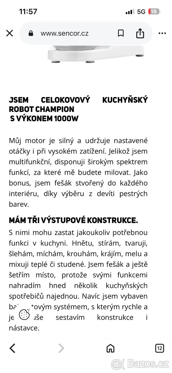 Kuchyňský robot Sencor - 8