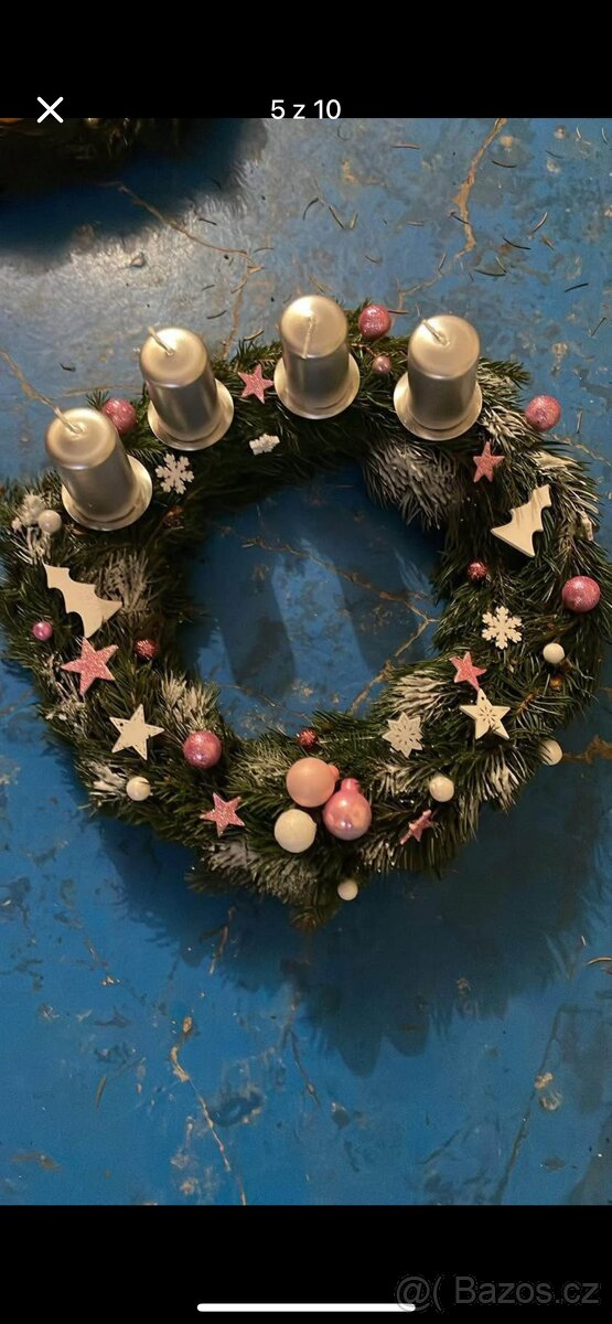 Adventní věnec ručně vyráběný - 8