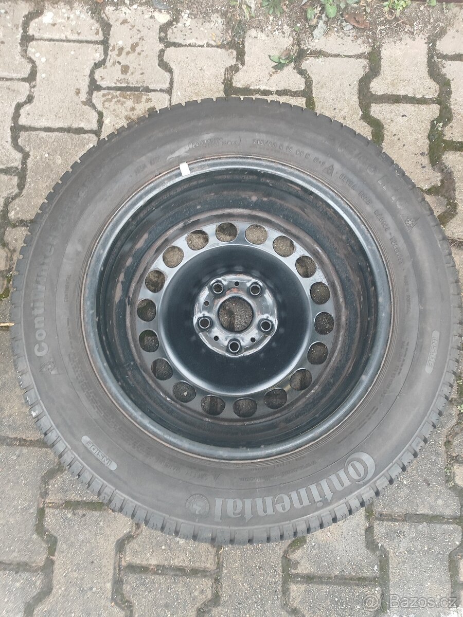 Ocelové disky 6,5Jx16H2 a zimni pneumatiky Continental - 8