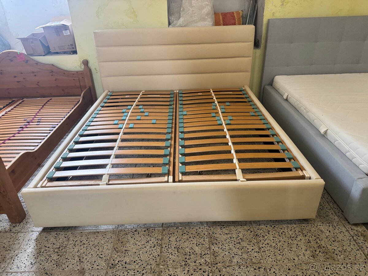 AKCE NOVÁ Kožená postel-letiště 180x200 komplet - 8