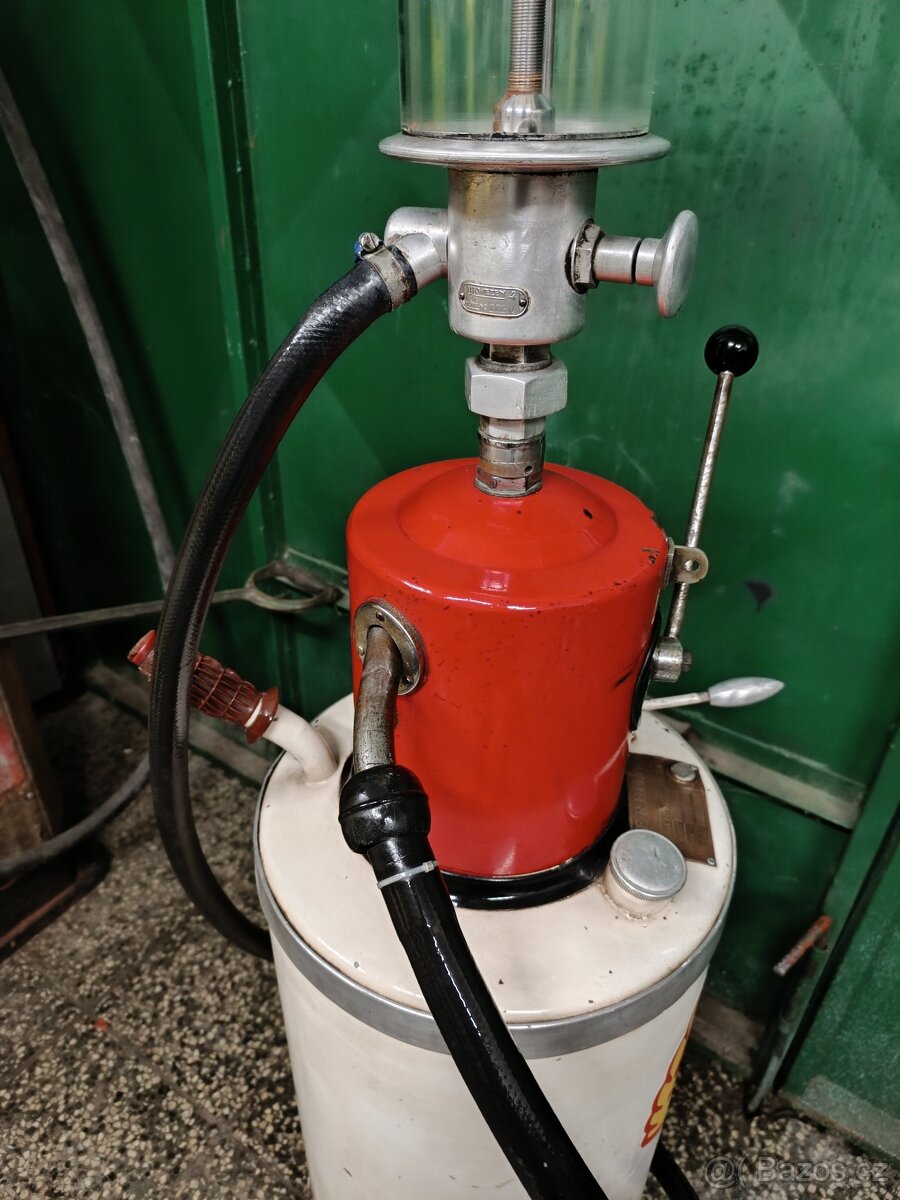 Benzínový stojan, čerpací vozík Shell 1960, dekorace - 8