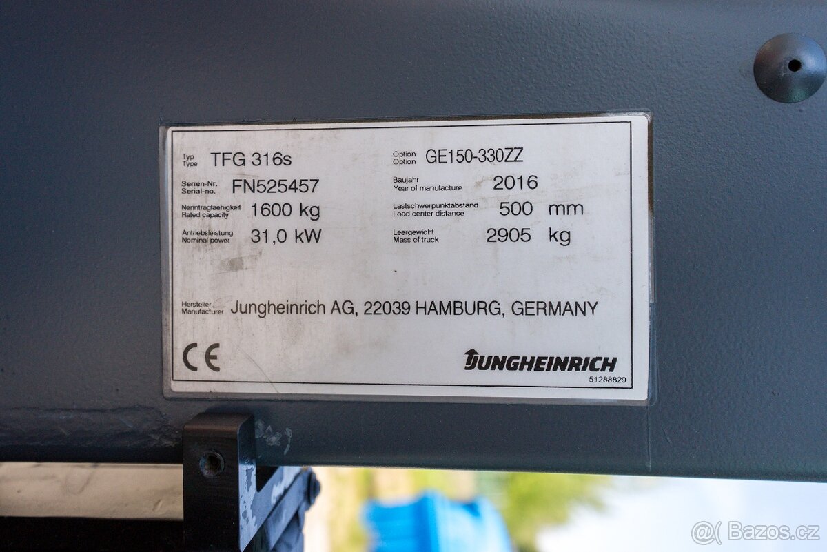 Vysokozdvižný vozík Jungheinrich TFG 316s (VV0111) - 8