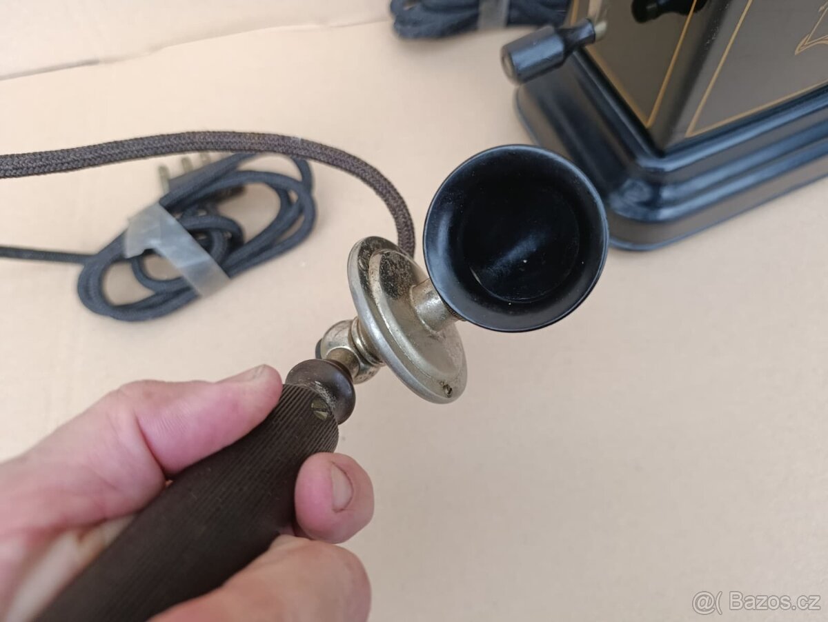 Velmi starý dánský telefon Jydsk, HEZKY ZACHOVALÝ - 8