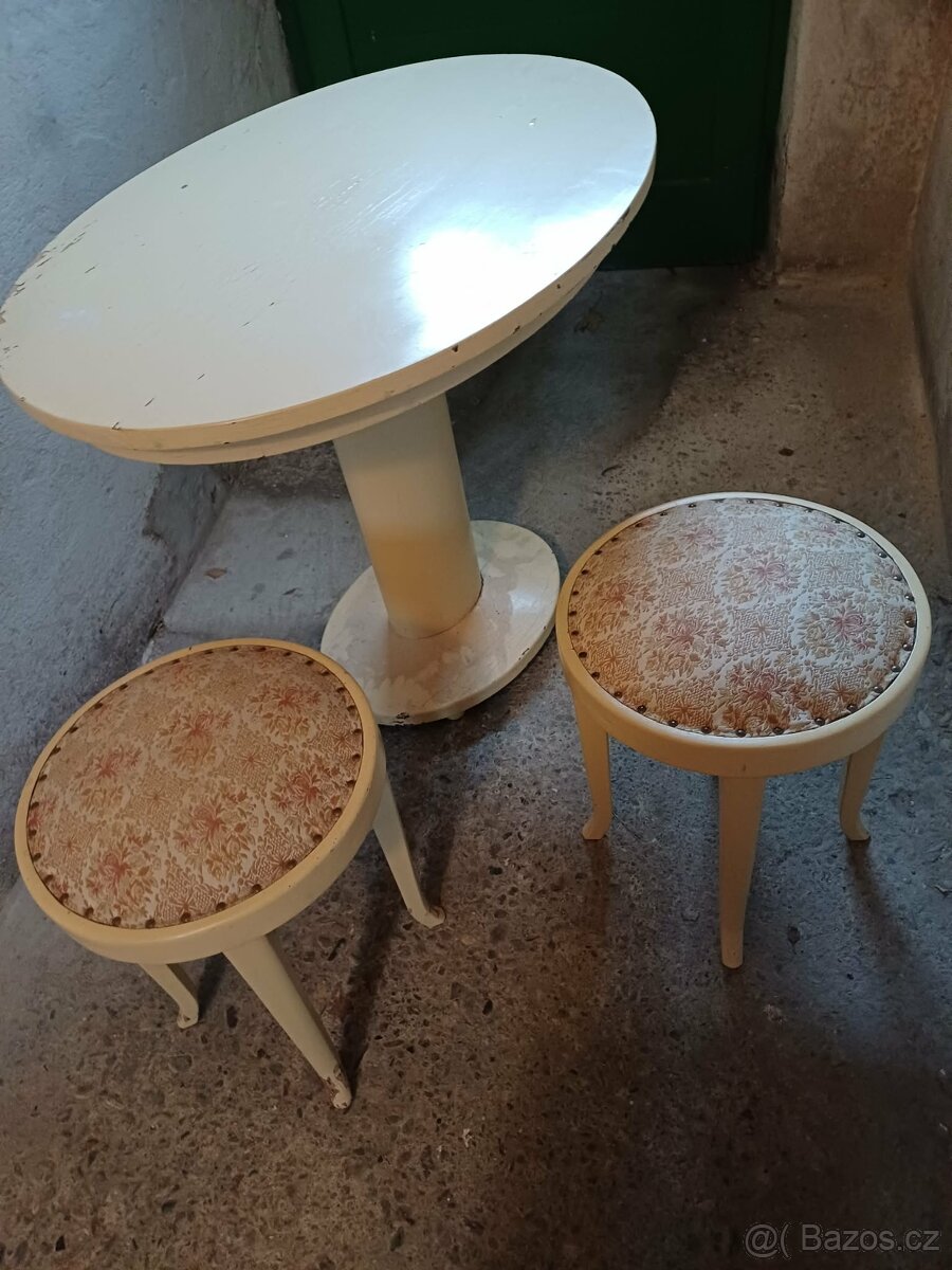 RETRO stůl a stoličky - 8