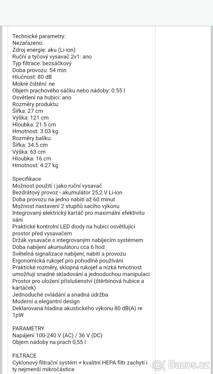 Vysavač ETA Moneto 2v1 - 8