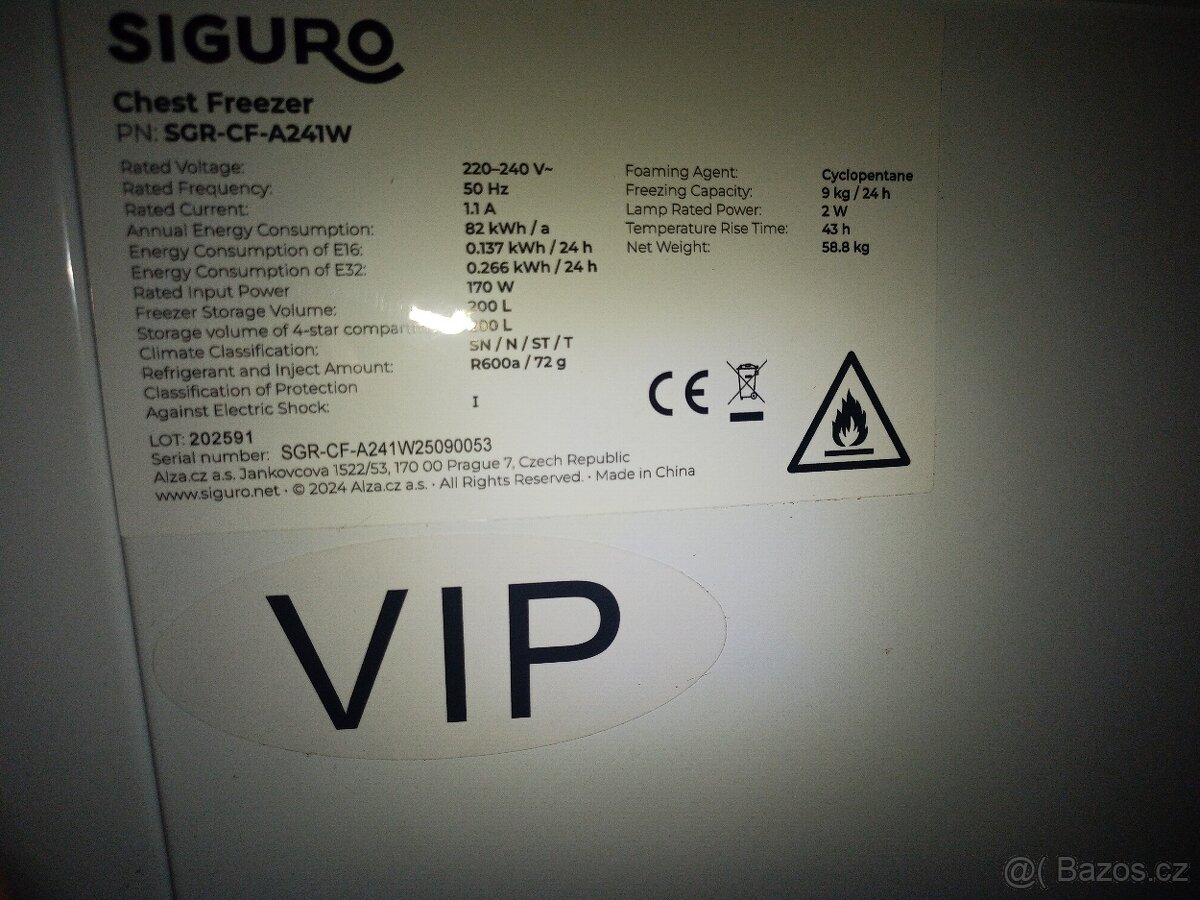 Pultový mrazák Siguro, 2. jakost - 8