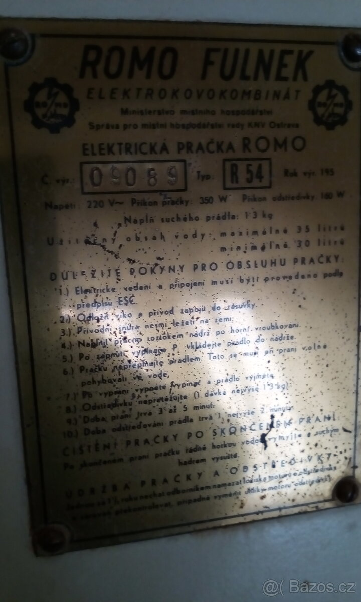 Prodám retro pračku ROMO s odstředivkou - 8