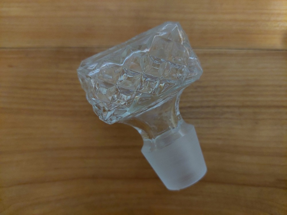 Retro stará sklenice či karafa na whisky, whiskey, koňak rum - 8